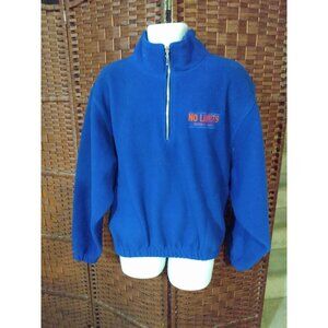Vintage 90s No Limits Body Gear Pullover fleece Jacket 1/4 Zip Large Blue Retro